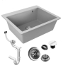 kitchen sink Rea Lin 50x60 grey (ZLE-00131) + siphon