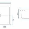 kitchen sink Rea Lin 50x60 grey (ZLE-00131) + siphon