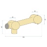 Mezclador de lavabo Rea Lungo oro rosa (REA-B8548)