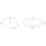 washbasin Rea Amelia 34,5x48 black (REA-U7411)