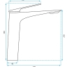 Mezclador de lavabo Rea Avalon alto, dorado (REA-B1127)