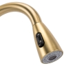 Grifo de cocina Rea Cross con caño extraíble, dorado cepillado (REA-B5311)