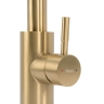 Grifo de cocina Rea Cross con caño extraíble, dorado cepillado (REA-B5311)