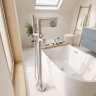 смеситель для ванны Rea Logan напольный brushed nickel (REA-B2222)