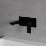 Mezclador de lavabo empotrado Omnires Parma negro mate (PM7415BL)