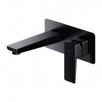 Mezclador de lavabo empotrado Omnires Parma negro mate (PM7415BL)