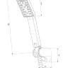 shower set Omnires Jimjim dotted graphite (JIMJIM-PGR)
