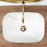 Lavabo Rea Belinda Wave 46,5x33 blanco/oro (REA-U8472)