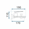 Bath mixer Rea Blade Old black (REA-B9975)