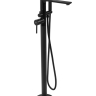 Mezclador de baño Rea Flores de pedestal, negro (REA-B2711)