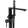 Mezclador de baño Rea Flores de pedestal, negro (REA-B2711)