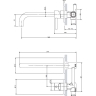 concealed washbasin mixer Omnires Y graphite (Y1215HLGR)