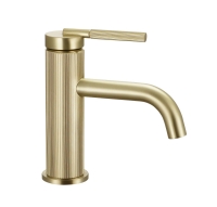 Mezclador de lavabo Rea Argon bajo, oro cepillado (REA-B7801)