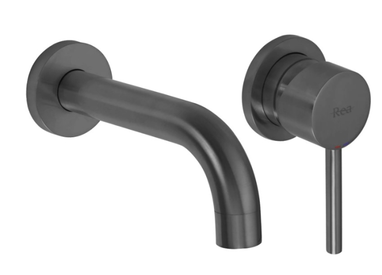 смеситель для умывальника скрытого монтажа Rea Lungo tytan + box (REA-B6383)