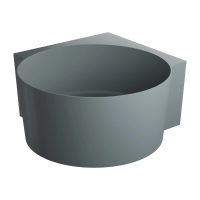 ванна Omnires Ovo M+ 120х120 круглая matt ash grey (OVO120WNAG)