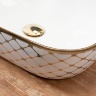Lavabo Rea Belinda Diamond 46,5x33,5 blanco/dorado (REA-U8471)