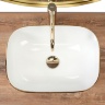 Lavabo Rea Belinda Diamond 46,5x33,5 blanco/dorado (REA-U8471)