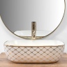 Lavabo Rea Belinda Diamond 46,5x33,5 blanco/dorado (REA-U8471)