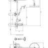 Sistema de ducha con termostato Omnires Armance cromado (AM5244/6CR)