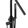 Mezclador de baño Rea Aras de pie, negro (REA-B2717)