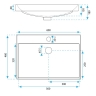 Lavabo Rea Mandy 60x46 blanco (REA-U3326)