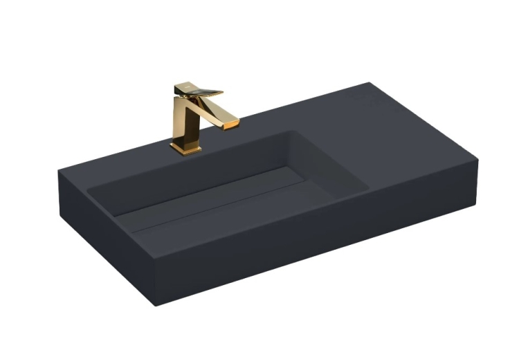 Lavabo Rea Archi 75x43 gris mate (REA-U4303)