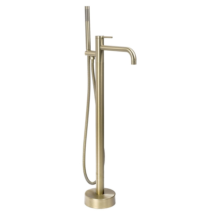 смеситель для ванны Rea Clif напольный brushed gold (REA-B7502)
