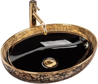 Lavabo Rea Margot 52x40 oro negro (REA-U8978)