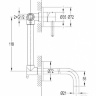 Mezclador de lavabo empotrado Omnires Y negro (Y1215NBL)