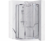 Cabina de ducha Rea Look 90x90x190, cristal de seguridad, transparente, cromado (REA-K7905)