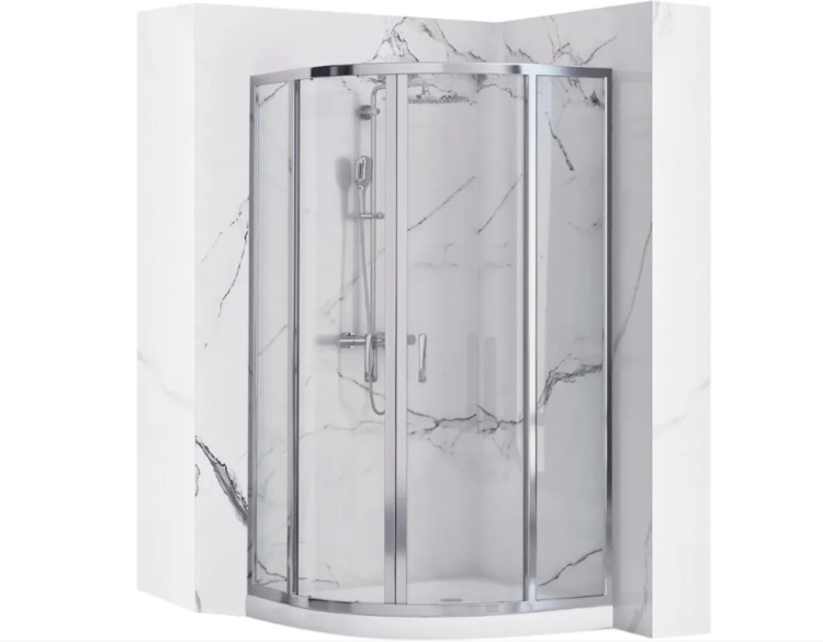 shower cabin Rea Look 90x90x190 safety glass, transparent, chrome (REA-K7905)
