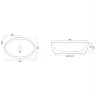 Lavabo Rea Melania 40,5x60 dorado/blanco (REA-U1050)