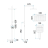 shower system Rea Bari titanium (REA-P0890)