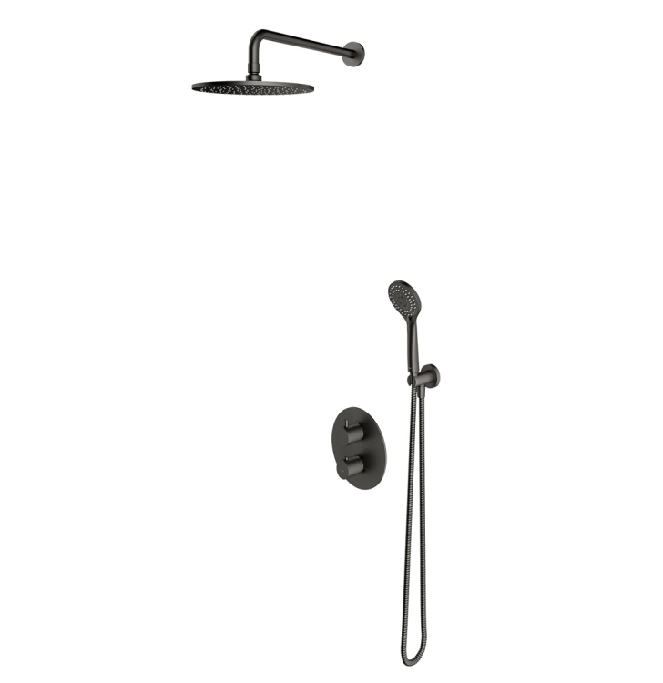 shower system with thermostat Omnires Y grafit (SYSYT05GR)