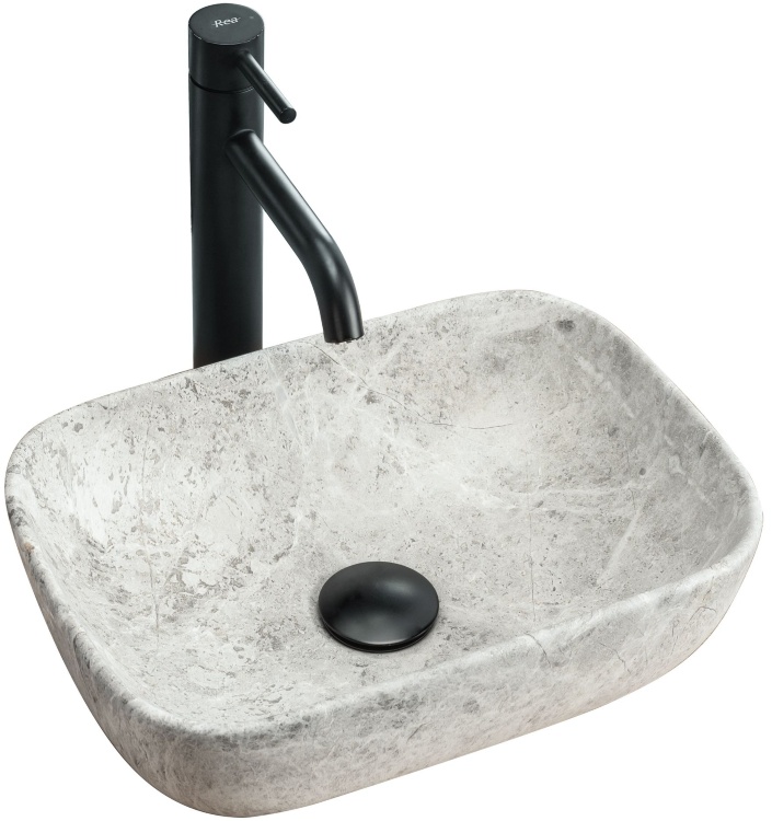 washbasin Rea Camelia Light Stone 25x36 grey (REA-U0362)
