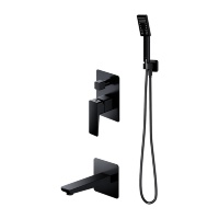 Mezclador empotrado para baño y ducha Omnires Parma negro mate (SYSPMW01BL)