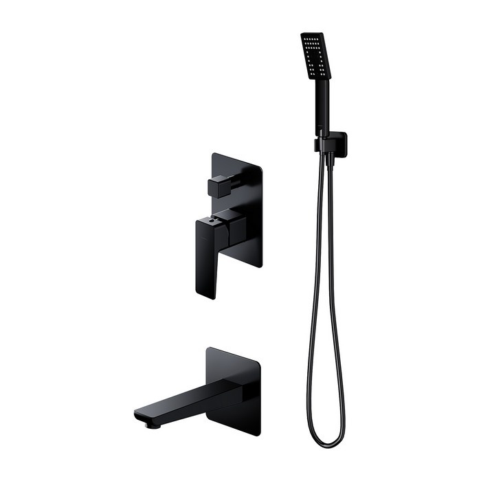 concealed bath and shower mixer Omnires Parma black mat (SYSPMW01BL)