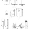 concealed bath and shower mixer Omnires Parma black mat (SYSPMW01BL)