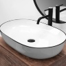Lavabo Rea Cleo 60,5x41 blanco y negro (REA-U6210)