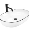 Lavabo Rea Cleo 60,5x41 blanco y negro (REA-U6210)