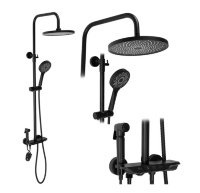 Sistema de ducha Rea Max negro (REA-P6615)