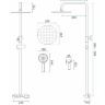 shower system Rea Max black (REA-P6615)
