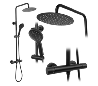 Conjunto de ducha Rea Vincent negro (REA-P6600)