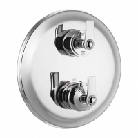 Mezclador empotrado de ducha y baño Omnires Armance cromado con termostato (AM5238/6CR)