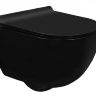 toilet Rea Carlo suspended, black glossy + seat duroplast soft-cloth (REA-C8405G) markdown
