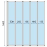 Cortina de ducha Rea Idea 120x140 cristal transparente (REA-W0850)