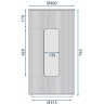 pedestal Rea Ingrid 40x40 mármol (REA-U0270)