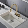 kitchen mixer tap Rea Conor with pull-out spout, gold brush (REA-B6312)