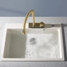 kitchen mixer tap Rea Conor with pull-out spout, gold brush (REA-B6312)