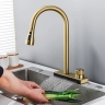 kitchen mixer tap Rea Conor with pull-out spout, gold brush (REA-B6312)
